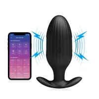 Buton anal vibrator cu electrostimulare 13 opțiuni de vibrație + aplicație - 75410860 - 7