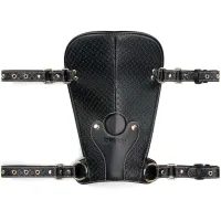 Rebellion șa din piele, husă pentru pernă cu suport pentru dildo - 77419971 - 8