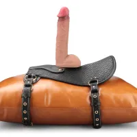 Rebellion șa din piele, husă pentru pernă cu suport pentru dildo - 77419971 - 5