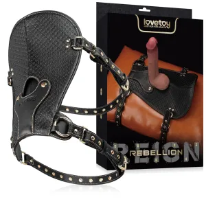 Rebellion șa din piele, husă pentru pernă cu suport pentru dildo - 77419971