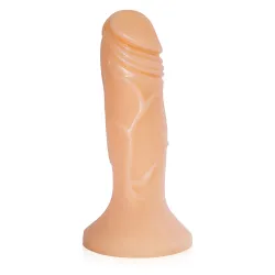 Dildo anal 12 cm culoare pielii, penis artificial flexibil - 75372396