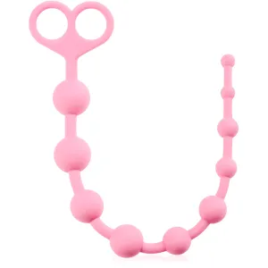 Bile roz pe șnur pentru vagin și anus 34 cm 10 bile - 70664255