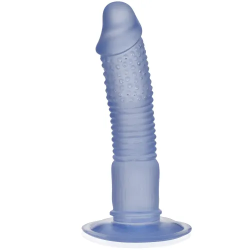 Dildo flexibil cu striații stimulatoare de 18 cm - 70306892