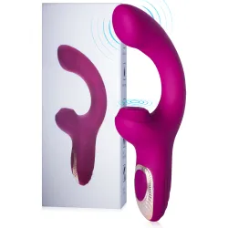 Vibrator cu masajer pulsatoriu pentru stimularea punctelor de plăcere - 77227955