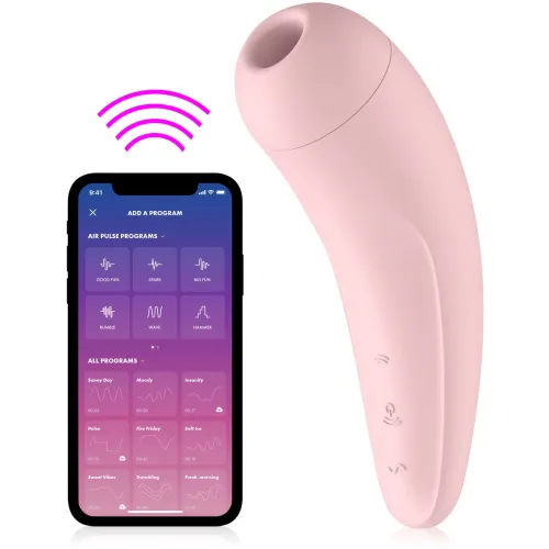 SATISFYER CURVY 2+ - APARAT DE MASAJ CLITORIDIAN CU VIBRAȚII PRIN ASPIRAȚIE, CONTROLAT PRIN APLICAȚIE - 73388995