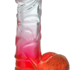 PENIS ARTIFICIAL 15 cm DILDO BICOLOR PE O VENTUZĂ PUTERNICĂ - 73254424