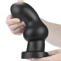 Buton anal negru vibrant cu telecomandă, 10 moduri de vibrație - 70275535 - 5
