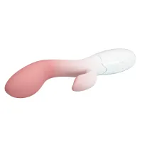Vibrator din silicon moale cu stimulator pentru clitoris - 70124072 - 6