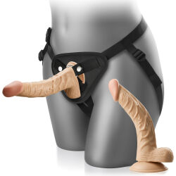 CUREA STRAP-ON PE TALIE CU UN PENIS SUPER-FLEXIBIL DIN CYBERSKIN- 70090573