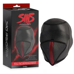 Masca din piele cu bandă pentru ochi pentru sesiuni BDSM și jocuri de rol - 77039546