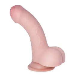 Penis artificial realist cu coloană vertebrală 18 cm - 77849934