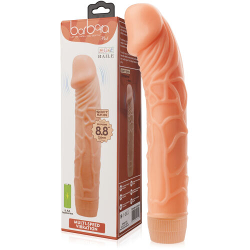 PENIS UȘOR ÎNDOIT VIBRATOR – PLĂCERE GEMÂNDĂ - LBB 001009