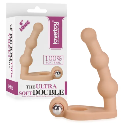 Inel vibrator pentru erecție pe penis cu masajer de 14 cm - 76609366