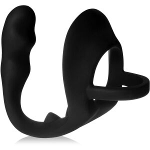 INEL PENTRU PENIS ȘI TESTICULE ANAL STRAP-ON COCK RING CU DILDO - 77209672