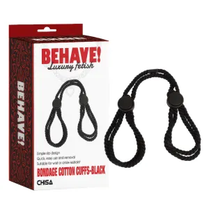 Sfoara neagră de bumbac pentru legarea BDSM pentru începători - 75530313