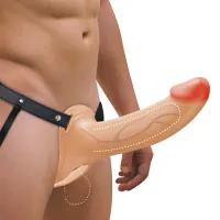Harnasament strap-on cu manșon pentru penis culoarea pielii - 74696456 - 2