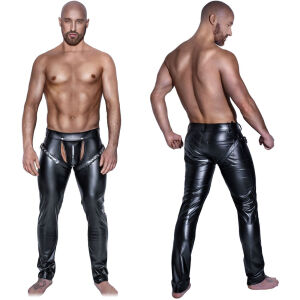 PANTALONI DIN LATEX PENTRU BĂRBAȚI CU CLAPĂ PENTRU PENIS DETAȘABILĂ  r. L- 70044278