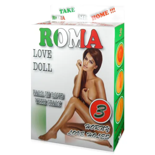 Păpușă gonflabilă de iubire Roma cu 3 orificii de plăcere - 79063025
