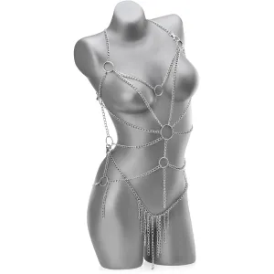 LENJERIE EROTICĂ PROVOCATOARE CU LANȚURI - UN ORNAMENT CORPORAL FEMININ - 78172850