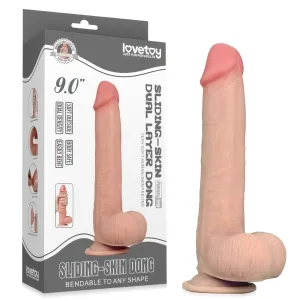 Dildo superrealist cu penis de 23 cm cu piele glisantă - 71377717