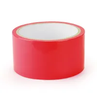 Bandă roșie de vinil fără adeziv pentru restricționare BDSM - 70592466 - 2