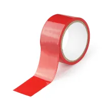 Bandă roșie de vinil fără adeziv pentru restricționare BDSM - 70592466 - 3