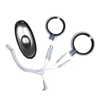 Stimulator electric dublu cu inel pentru penis și bandă pentru scrot - 78995468 - 5