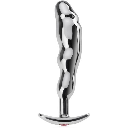 PLUG ANAL CU MÂNER DIN OȚEL CU CRISTAL DILDO ANAL - 71290574