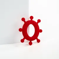 Inel erectil elastic cu proeminențe roșu - 79308378 - 3