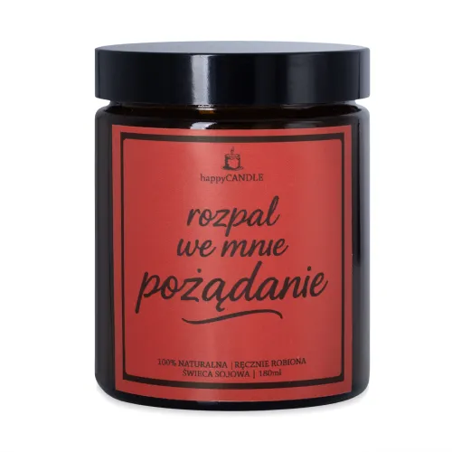 Lumânare din soia cu inscripția 