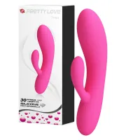 Vibrator roz din silicon cu stimulare clitoridiană, 30 de programe - 76451389 - 6