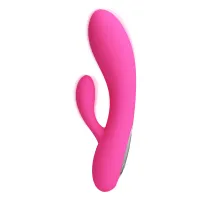 Vibrator roz din silicon cu stimulare clitoridiană, 30 de programe - 76451389 - 5