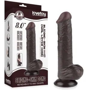 Dildo de 20,8 cm penis superrealist cu ventuză și testicule - 73002760