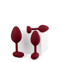 Set de 3 dopuri anale vibratoare cu telecomandă, 10 moduri - 73852970 - 2