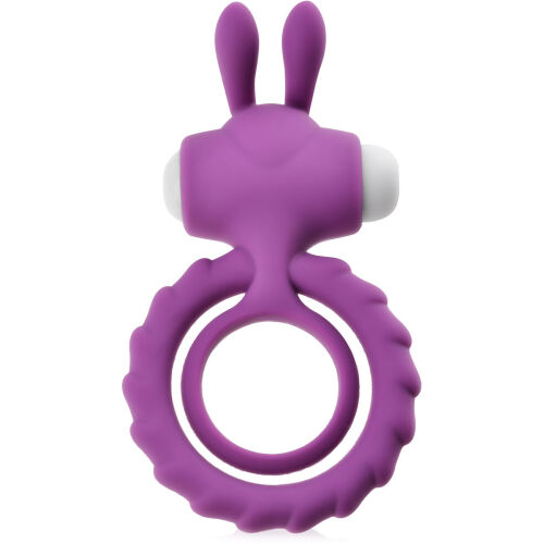 IEPURAȘ VIBRATOR - INEL ERECȚIE DE SILICON PENRU PENIS ȘI TESTICULE - 75474559