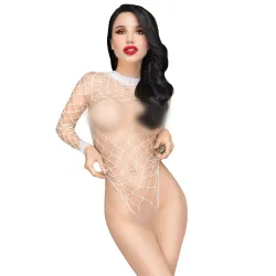 Penthouse Scandalous - body seducător din plasă albă - 74992141