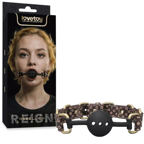 Rebellion dop gag elegant din silicon cu găuri jucărie BDSM pentru cupluri - 78891442