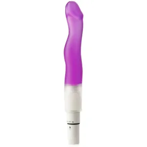 VIBRATOR FLEXIBIL VAGINA-ANAL DIN GEL MOV - DGE HZLO009F