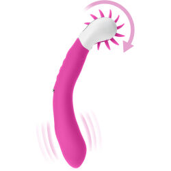 VIBRATOR 2IN1 LIMBĂ ROTATIVĂ PENTRU PLĂCERE ORALĂ CU 12 FUNCȚII SEXUALE - 77654267