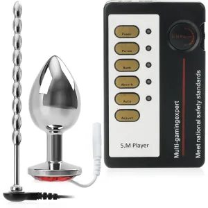 SET PENTRU ELECTROSTIMULARE – DOP ANAL CU CRISTAL+DILATOR-+ DILATOR – OȚEL INOXIDABIL - 70745085 