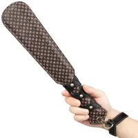 Rebellion paletă solidă din piele BDSM cu model embosat 20 cm - 79032451 - 5