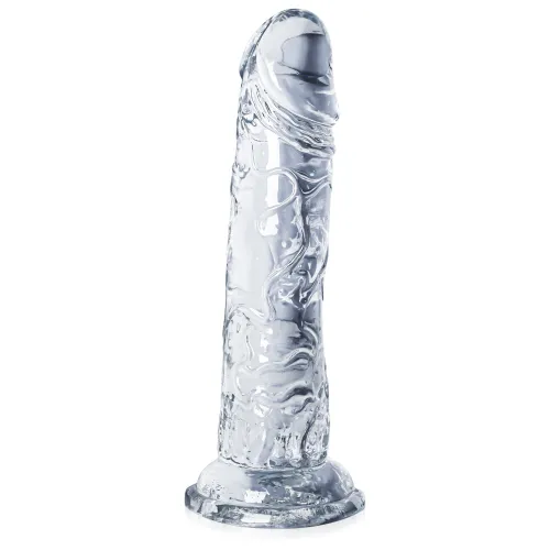 Dildo anatomic flexibil transparent 18 cm - 76592517