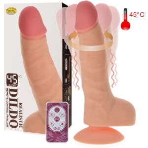 ÎNCĂLZIT LA 45°C - 144 de FUNCȚII - VIBRATOR ROTATIV PENTRU PENIS PE VENTUZĂ - 76473771