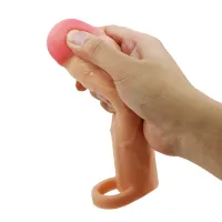 Manșon realist pentru mărirea penisului culoarea pielii + 5 cm - 73833366 - 5