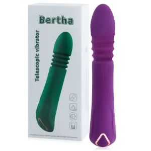 Vibrator telescopic din silicon cu mișcare de împingere 10 programe violet - 71328682