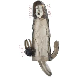 SUPRAPUNERE PTR PENIS  TRIPLU STIMULATOR PRELUNGITOR DOUĂ VIBRATOARE – 77208310