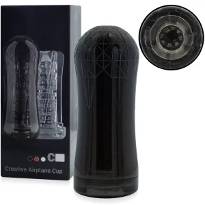 Vagin artificial din gel într-un tub negru cu interior cu protuberanțe - 72738661