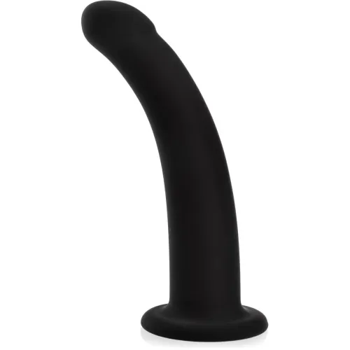 DILDO SILICON PE VENTUZĂ PENIS SUBȚIRE CURBAT PENTRU VAGIN ȘI ANUS - 73730265