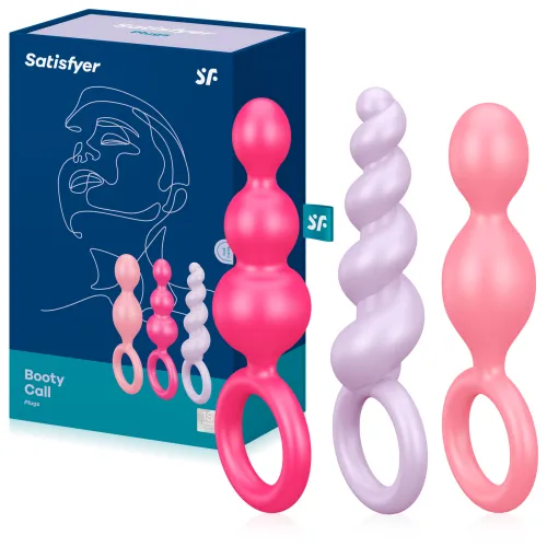 Satisfyer Booty Call set de trei dopuri anale colorate - 70532299