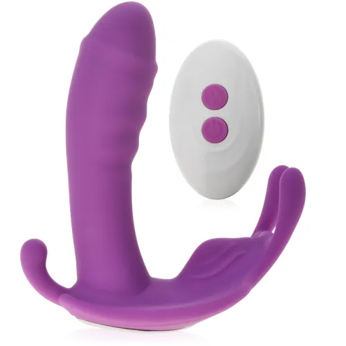 Vibrator autonom pentru vagin și clitoris + telecomandă 10 funcții 72813525